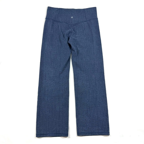 Athleta Elation Textured Straight Leg Pants Nara Shibori Blue - Picture 3 of 9